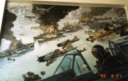 真珠湾攻撃の絵　　航空宇宙博物館　（平成2.8）